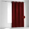 Image de Rideau Ignifugé Non Feu M1 En Velours Fiore Rouge 240x260 Cm