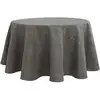 Image de Nappe Ronde Infroissable Et Anti-tâches Gris Anthracite 160 Cm