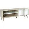 Image de Meublorama - Meuble Tv Malmo 150 Cm Coloris Chêne Clair Et Blanc