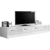 Image de Meuble TV 200cm Collection COMET. Couleur blanc. 2 portes abattantes.