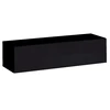Image de Meuble TV suspendu 120cm coloris noir collection SWITCH. Finitions brillantes.