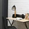 Image de Lampe - HOME DECO FACTORY - Articulable - Bois et Métal - Noir et Marron
