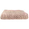 Image de The Home Deco Factory - Plaid Grosse Maille 120x150 Cm Rose Clair