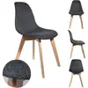 Image de Lot De 2 Chaises Scandinave Grosse Maille Noire