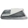 Image de The Home Deco Factory - Plaid Nid Abeille Xxl 150x200 Gris - Home Deco Factory