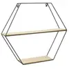 Image de The Home Deco Factory - Etagère En Bois Et Métal Hexagonale 46 Cm