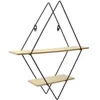 Image de The Home Deco Factory - Etagère Industrielle Losange En Bois Et Métal 46 Cm