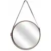 Image de Miroir Rond Avec Anse En Pu Barber 40 Cm