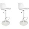 Image de Tabouret De Bar Isak Blanc - Lot De 2