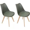 Image de Chaise Scandinave Avec Assise Rembourrée (lot De 2)