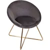 Image de The Home Deco Factory - Fauteuil De Salon En Velours Karl