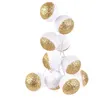 Image de The Home Deco Factory - Guirlande Lumineuse Boules Pailletées 10 Leds Blanc, Doré The Home Deco Light