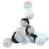 Image de Guirlande LED 3m boules 6 cm bicolores - Noir et bleu à paillettes