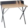Image de Bureau - Home Deco Factory - Brice - Épuré - Industriel - Gris Et Marron