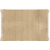 Image de The Home Deco Factory - Tapis 120x170 Cm En Toile De Jute Naturelle Avec Franges