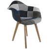 Image de The Home Deco Factory - Fauteuil Scandinave Patchwork (lot De 2)