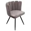 Image de The Home Deco Factory - Chaise Ariel Velours Gris Home Deco Factory