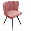 Image de The Home Deco Factory - Chaise Ariel Velours Rose Home Deco Factory