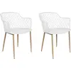 Image de Fauteuil Malaga Blanc - Lot De 2