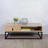 Image de Table Basse - HOME DECO FACTORY - Abbott - Bois et Métal - Marron et Noir