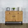 Image de Buffet - HOME DECO FACTORY - Abbott - Bois et Métal - Marron et Noir