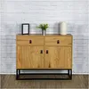 Image de The Home Deco Factory - Buffet 2 Portes Et 2 Tiroirs En Bois Et Métal - Micky
