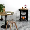 Image de Desserte à Roulettes - HOME DECO FACTORY - Rangement - Noir et Marron