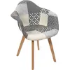 Image de Fauteuil Patchwork Gris - Lot De 2