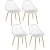 Image de Lot de 4 Chaises - HOME DECO FACTORY - Malaga - D'extérieur - Blanches