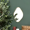 Image de Miroir - HOME DECO FACTORY - Deco Losange - Contour Doré - Or
