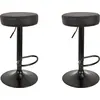 Image de Lot de 2 Tabourets de Bar - HOME DECO FACTORY - Mumford - Réglables - Noirs