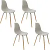 Image de Lot de 4 Chaises - HOME DECO FACTORY - Phenix - Design Scandinave - Grises