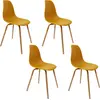 Image de Lot de 4 Chaises - HOME DECO FACTORY - Phenix - Design Scandinave - Jaunes