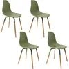 Image de Lot de 4 Chaises - HOME DECO FACTORY - Design Épuré - Confortables - Vert