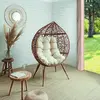 Image de Fauteuil - HOME DECO FACTORY - Tressé - Coussin Rembourré - Marron et Blanc