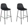 Image de Lot de 2 Tabourets - HOME DECO FACTORY - Giulia - Original - Confortable - Noir