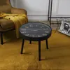 Image de Table d'appoint - HOME DECO FACTORY - Lounge - Horloge silencieuse - Marron et noir