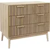 Image de Commode - HOME DECO FACTORY - Klaus - Design - Bois Brut - Marron