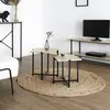 Image de Lot de 2 Tables Gigognes - HOME DECO FACTORY - LOKA - Marron et Noir
