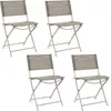 Image de Lot de 4 Chaises - HOME DECO FACTORY - Elba - Pliante - Moderne - Beige