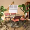 Image de Table - HOME DECO FACTORY - Barcelone - Pliable - Effet Bois - Gris