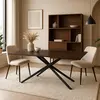 Image de Table Extensible - HOME DECO FACTORY - Tiffany - Moderne - Pratique - Marron et Noir