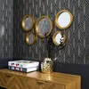 Image de Miroir Rond - HOME DECO FACTORY - Doré