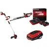 Image de Kit premium jardin sans fil Einhell   Taille-haies 36V, coupe-bordure 36V, robot tondeuse + batteries 4.0Ah