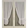 Image de Homemaison - Paire De Rideaux Bonne Femme À Bord Macramé Blanc 95x120 Cm