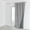 Image de Homemaison - Rideau Isolant Et Occultant En Velours Doublé Polaire Gris Perle 135x280 Cm