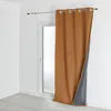 Image de Homemaison - Rideau Isolant Et Occultant En Velours Doublé Polaire Marron Clair 135x280 Cm