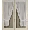 Image de Homemaison - Paire De Rideaux Bonne Femme À Bord Macramé Blanc 65x120 Cm