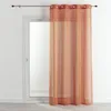 Image de Homemaison   Voilage Effet Lin Fluide Terracotta 140x240 Cm   100% Polyester    illets Ronds En Argent   Légèreté Et Diffusion De Lumière