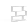 Image de Pegane - Bibliotheque Avec 3 Etageres Coloris Blanc Brillant En Melamine - Dim: 97 X 110 X 24 Cm